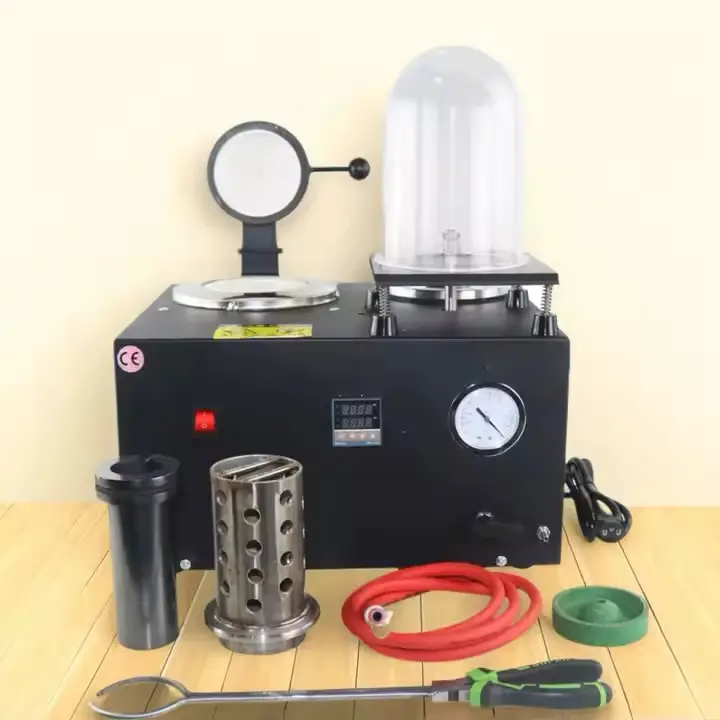 Kinway Casting Machine Jewelry 3 in 1 Lost Wax Cast Combination Gold Melting Furnace Gold Melting Machine Vacuum